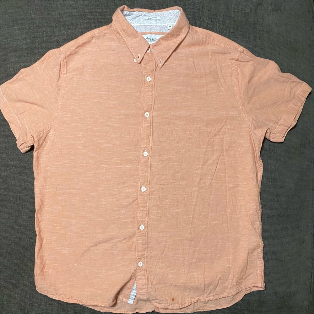 Orange peach Casual Button Down Shirt by Blue Black Threads I ❤️ my shirt